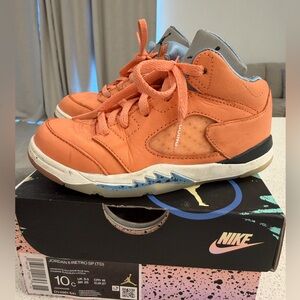 Nike Kids Orange High-Top Sneakers